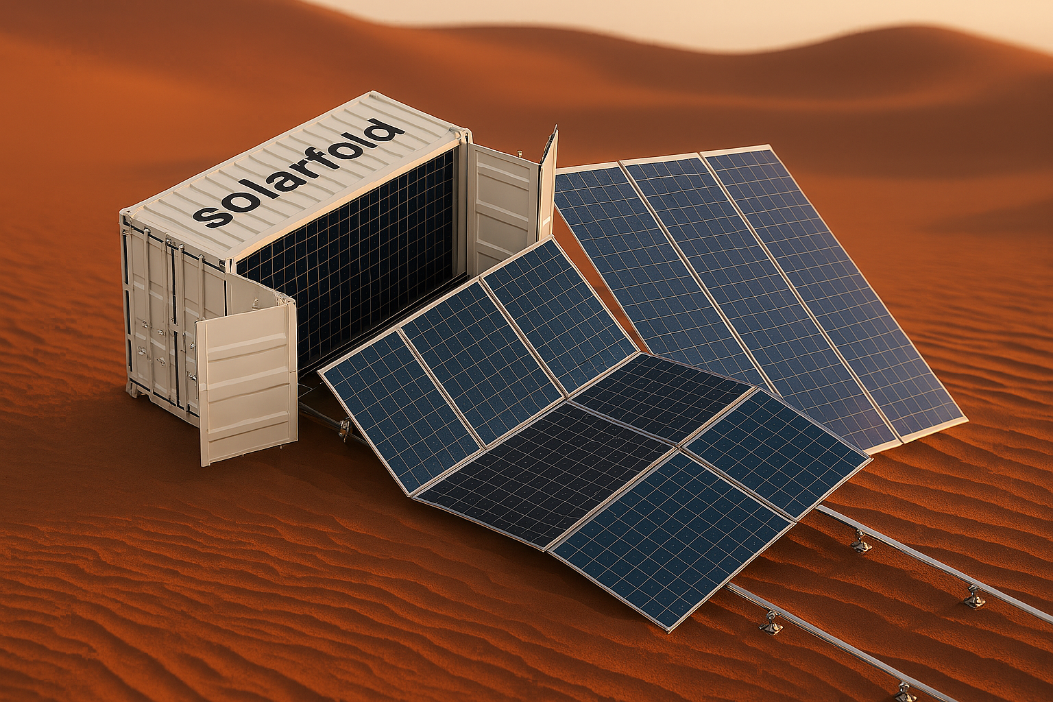 SolarFold deployable solar container — xTechs Renewables, Victoria