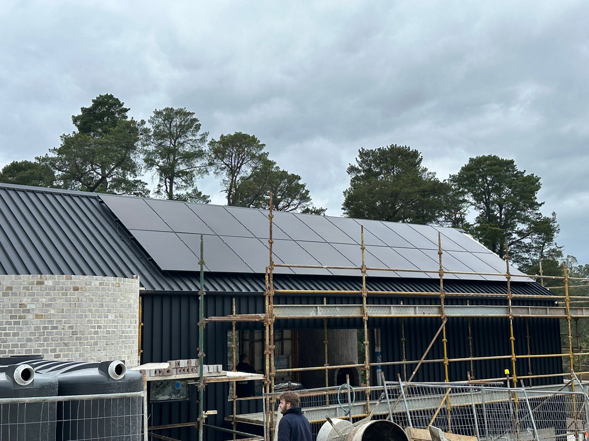 New home build in Victoria — solar-ready pre-wiring and conduit before the slab
